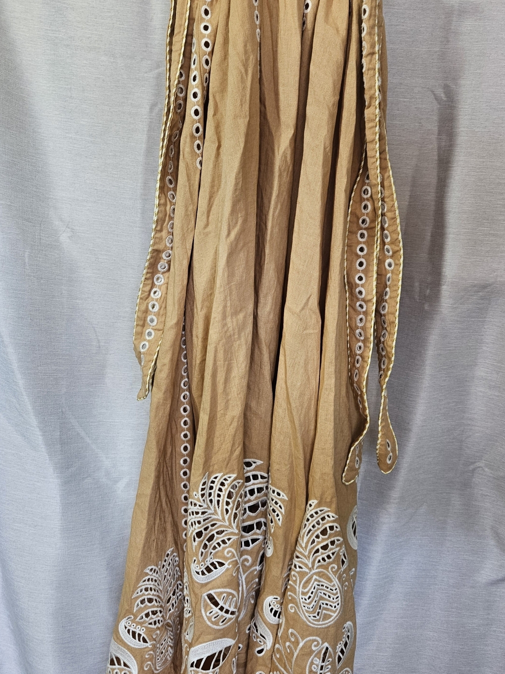 Farm Rio Eyelet Pattern Midi-Dress small - Picture 3 of 4